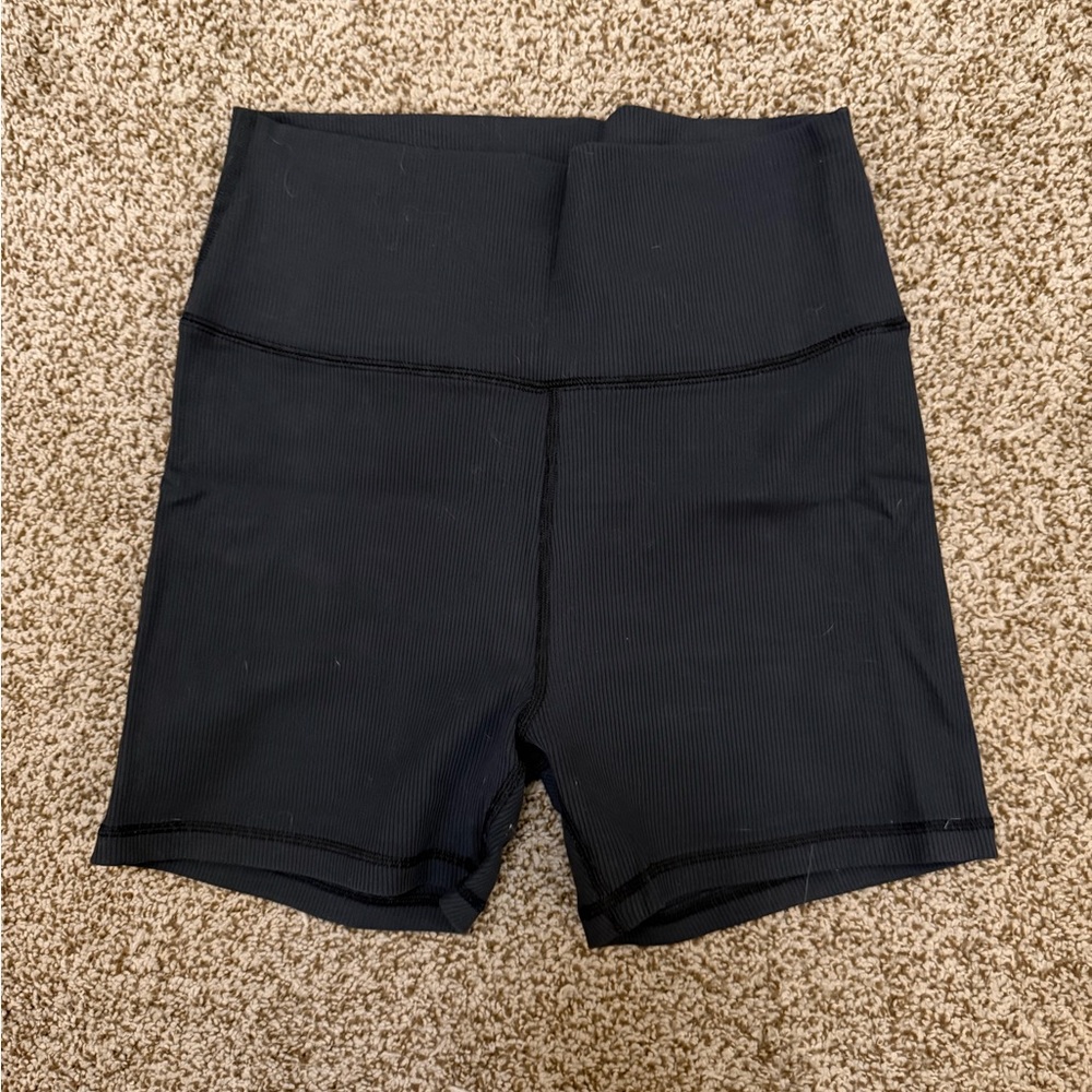aerie ribbed bike shorts